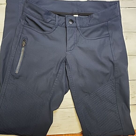 Lululemon Athletica Commuter Travel Chino Zipper Pants Pockets Indigo Womens Sz4 - Picture 4 of 16